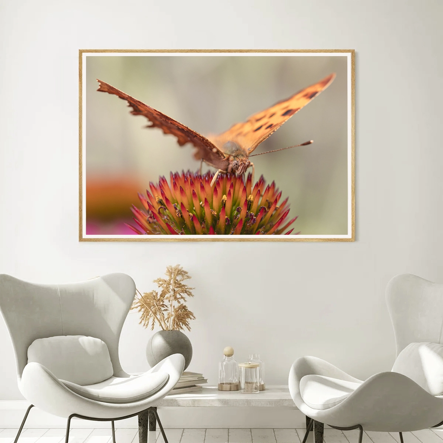 Comma Butterfly portrait frame