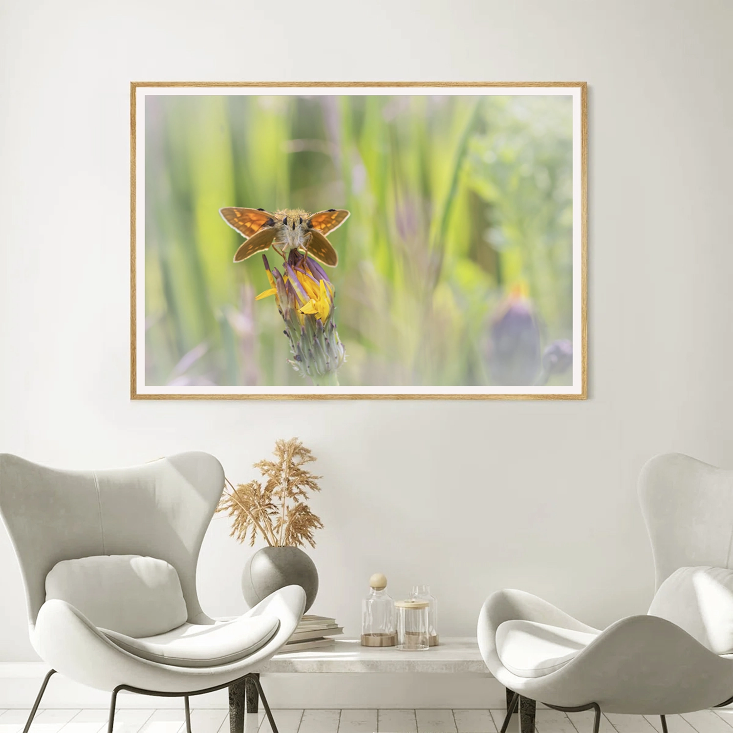 Large Skipper in Meadow frame