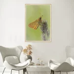 Large Skipper on Grass stem frame