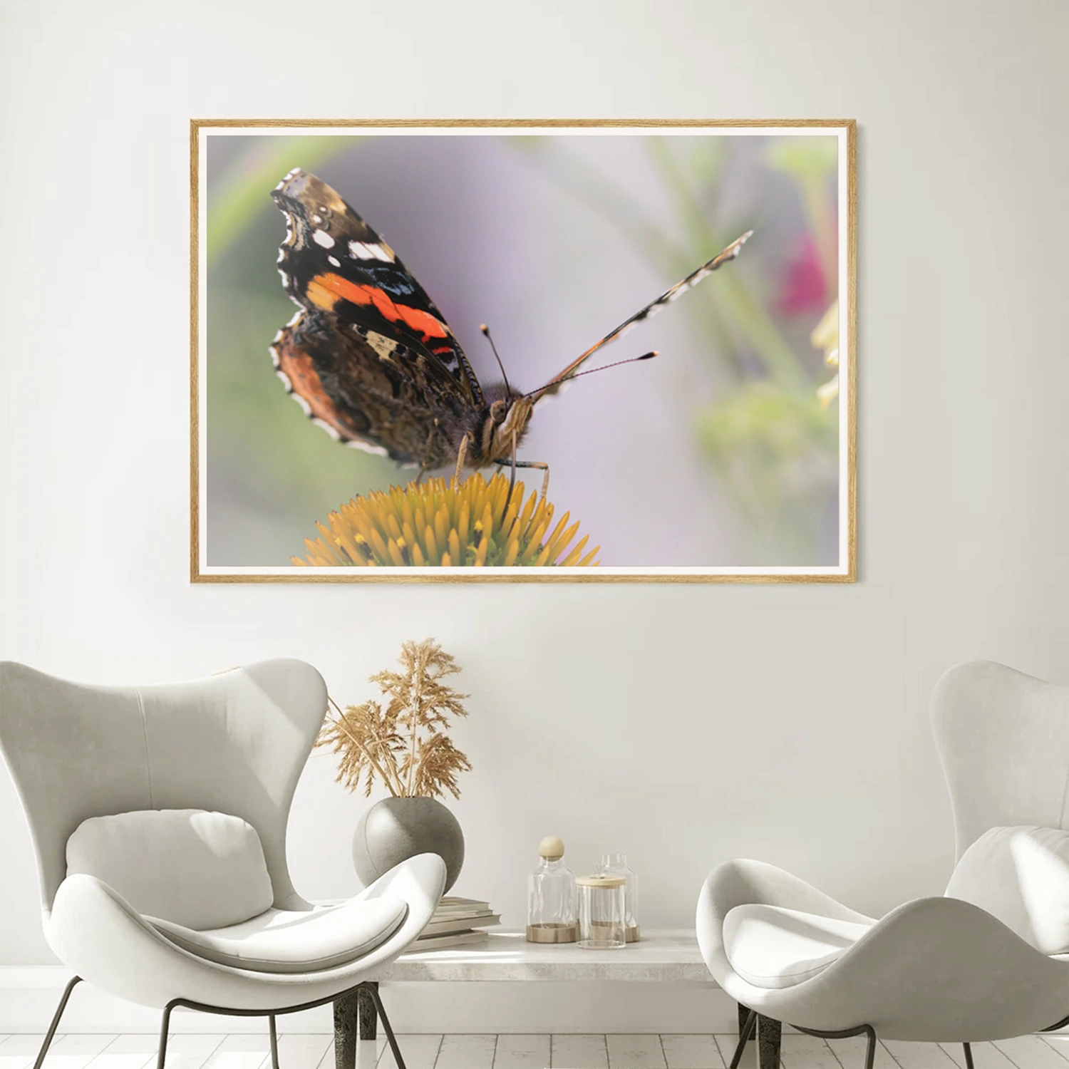 Red Admiral Butterfly portrait frame