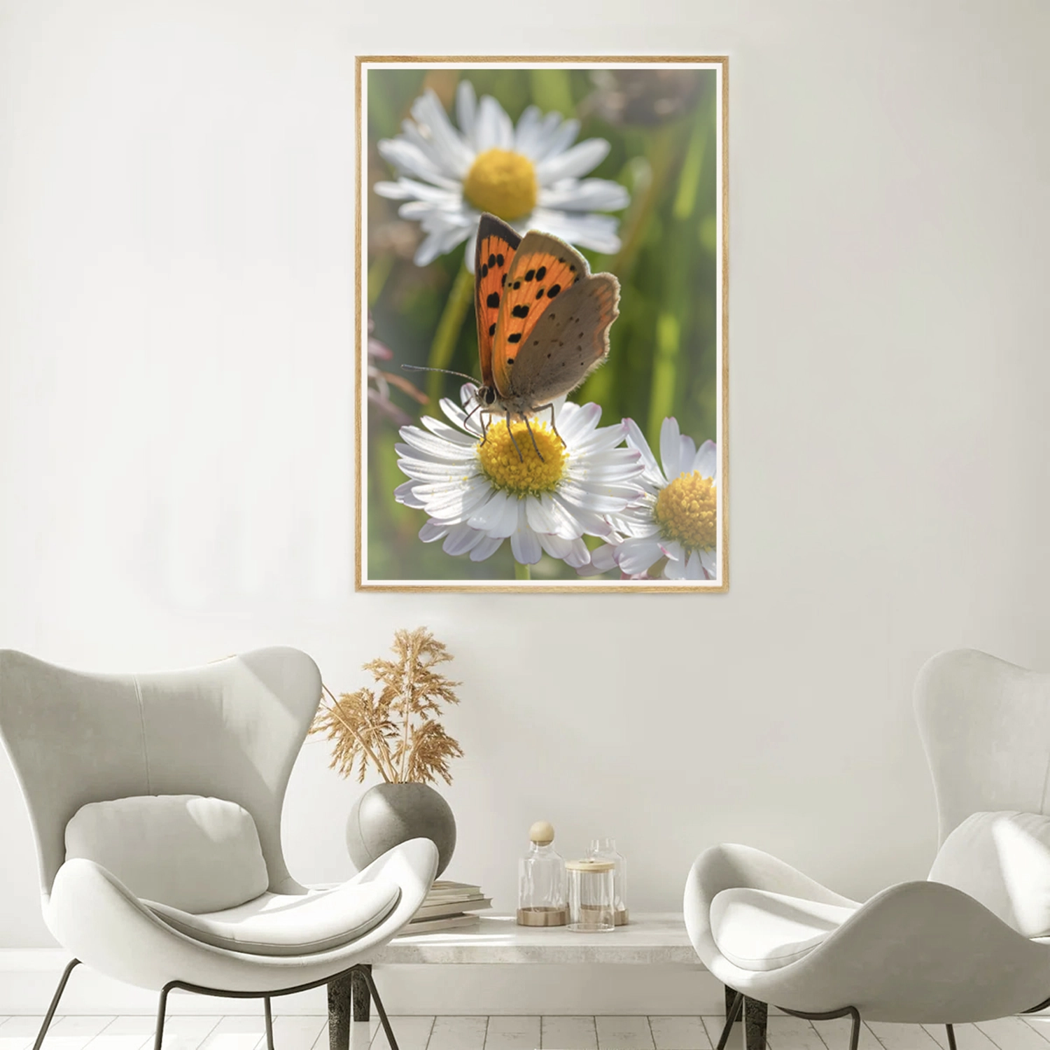 Small Copper on Daisie frame